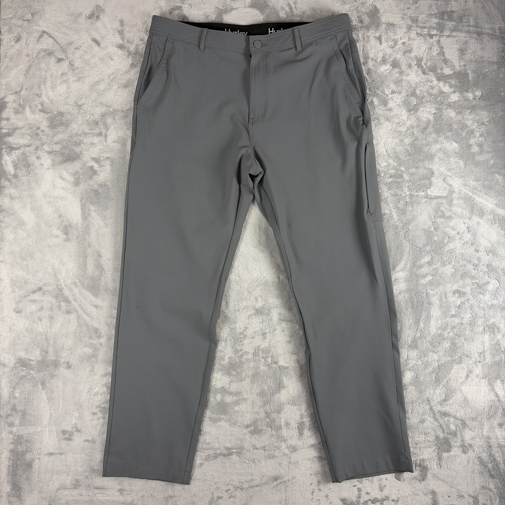 Hurley Men's Regular Fit Performance Stretch Chino Golf Pants Gray Size 36x32